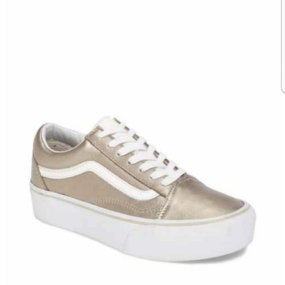 vans old skool platform gold cheap online